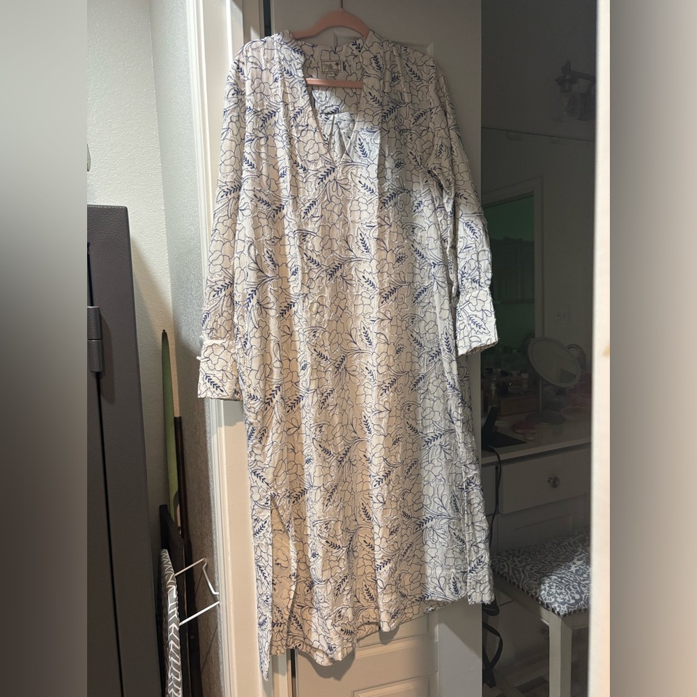 Mille 100% cotton Blue and White Maxi Dress